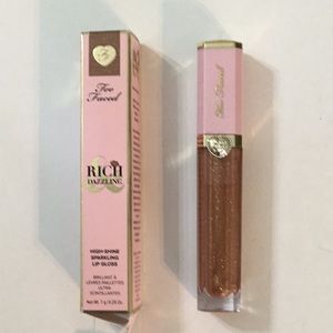 Too faced rich & dazzling high shine sparkling lip gloss pretty penny